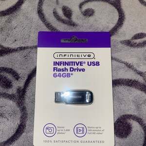 Infinitive 64GB USB Flash Drive Black Retail Packaging
